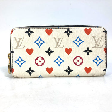 LOUIS VUITTON Long Wallet Purse M57491 Monogram multicolor canvas white heart monogram multicolor Zippy wallet Women Used Authentic